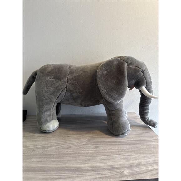 Melissa & Doug 36" Wide & 17" Tall Giant Lifelike Elephant Plush Stuffed Animal - Picture 1 of 10